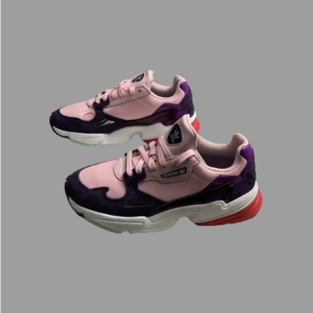 Adidas Falcon Low-Top Sneakers Purple Pink Size 8 - Picture 3 of 10